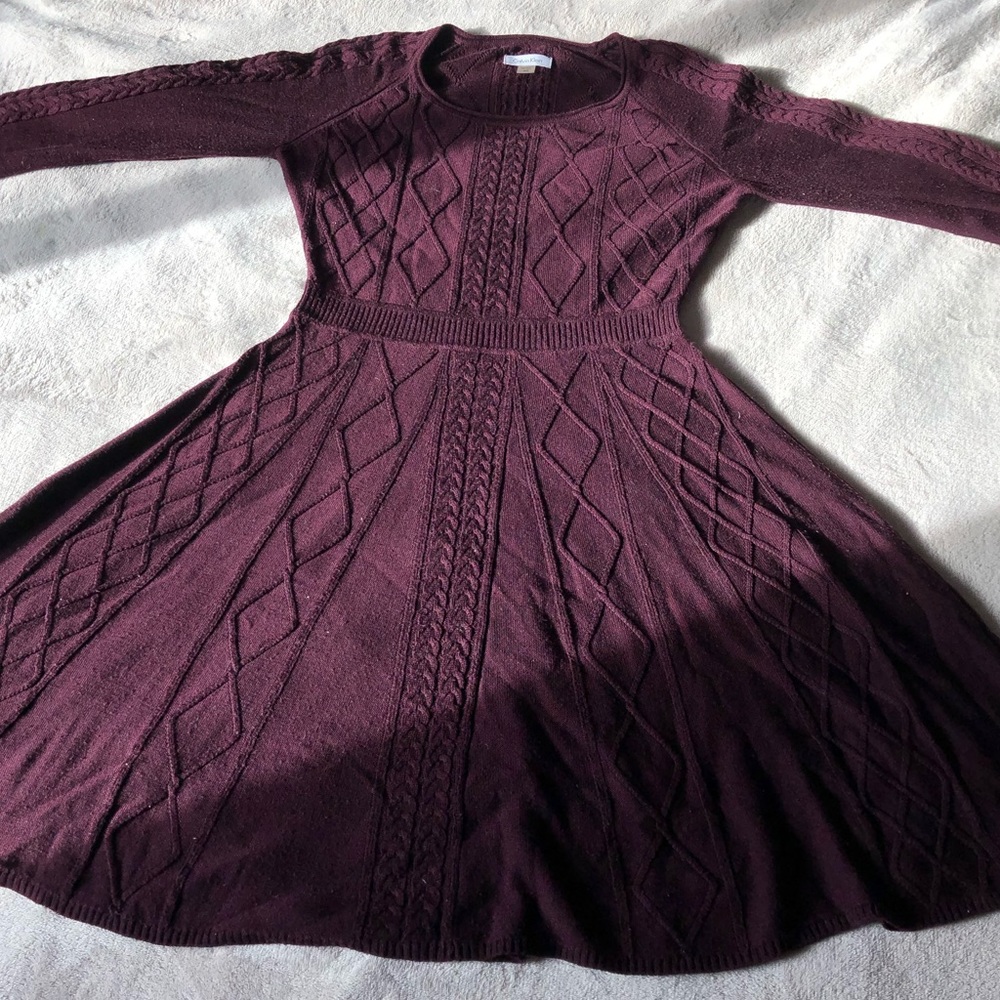 Calvin Klein fit and flare knit dress